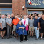 Smiling Ontario Screen Systems staff at an employee event, June 2015