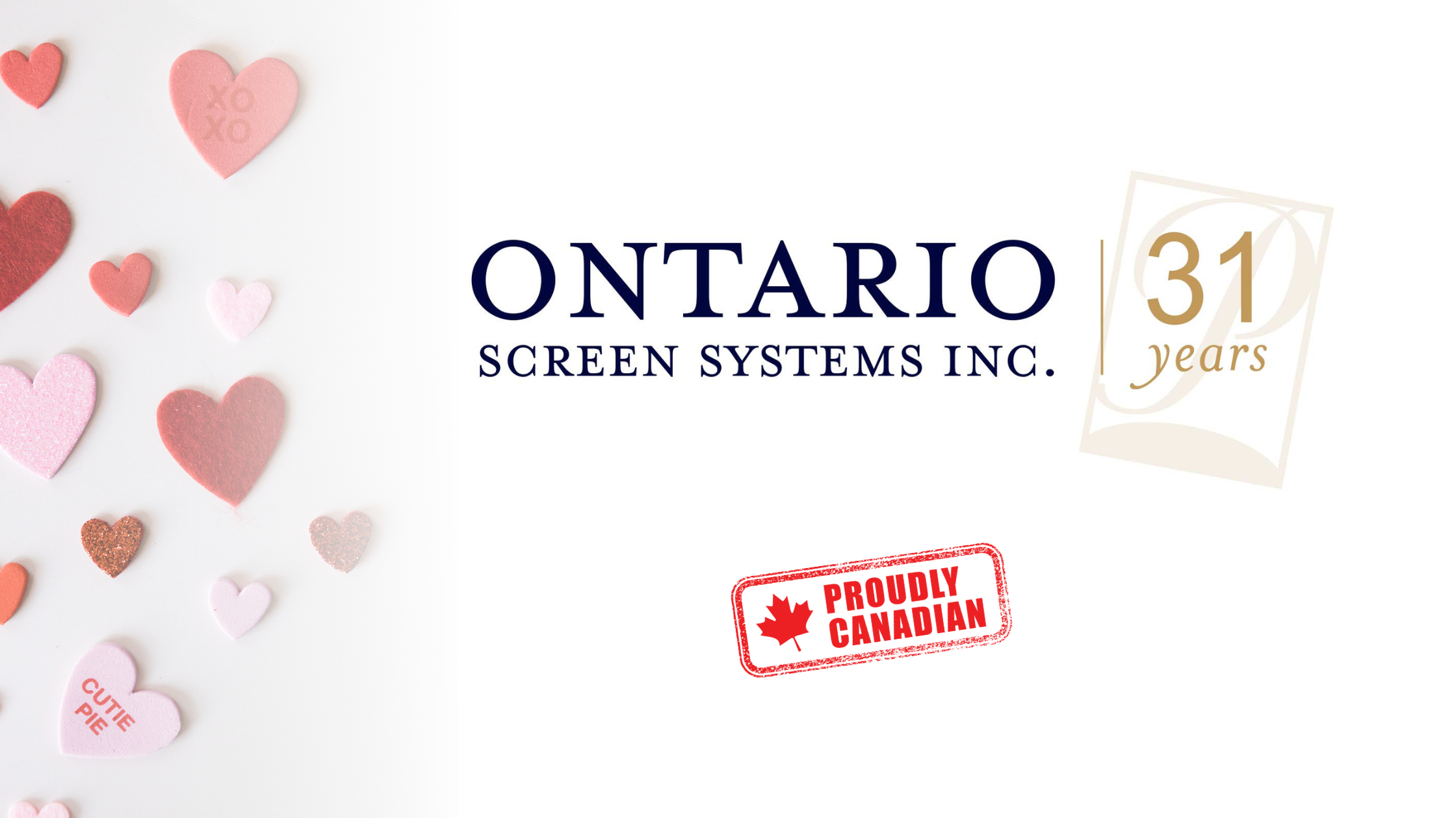 Ontario Screen Systems 31 years logo